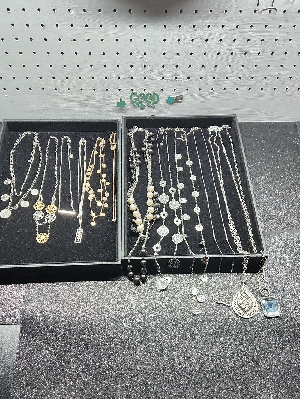 Silver and Gold-tone Mixed Metal Necklace Bundle